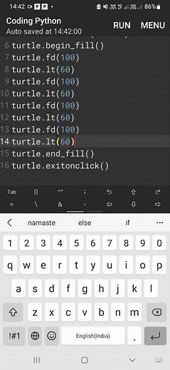 drawing a regular hexagon using turtle