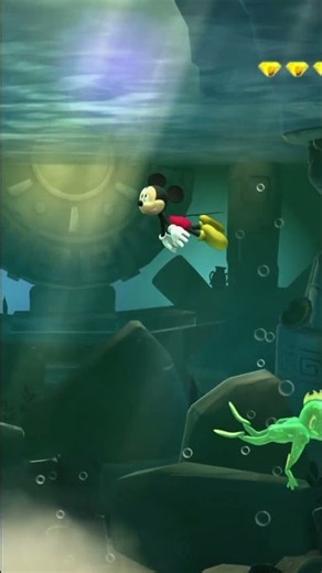 Mickey Mouse's Epic Underwater Adventure: Storms, Skele-fish & Illusions! #shorts