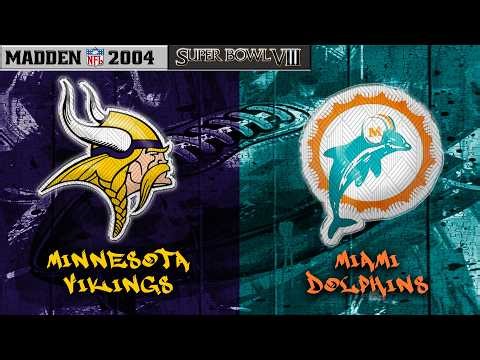 Madden NFL 2004 Mod - 1973 Minnesota Vikings vs. 1973 Miami Dolphins | Super Bowl VIII