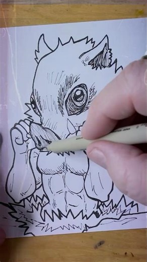 How to Draw Anime Inosuke Hashibira Demon Slayer 6 #anime #art #drawing #ink #draw #drawingtutorial