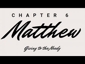 Matthew Chapter 6 (Audio Bible) | Giving to the Needy | Part 1 NIV Reading