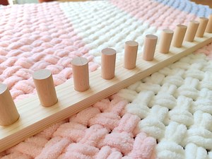 Chunky Knitting Blanket Loom Jumbo Yarn- Foldable and Portable - Etsy