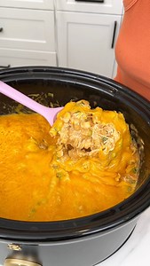 The best crockpot dinner Woman makes chicken enchilada pasta in the slow cooker. This original video was produced by Network Media, Rick Lax, LLC, and Justine Kameron | Home Hacks & Easy Snacks