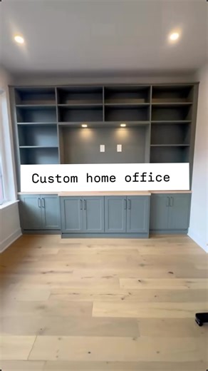 Home office, but make it custom. Rich green cabinetry, warm butcher block, brass hardware, and a maple library ladder that brings the whole space together. Designed → fabricated → installed by our team.#legacywardrobes #homeoffice | Legacy Wardrobes