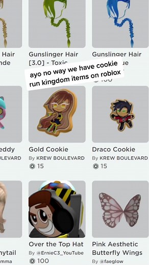Cookie Run Kingdom Items on Roblox!
