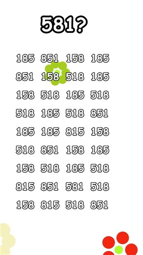 "Solving the Number Puzzle: Find 581 Challenge!"