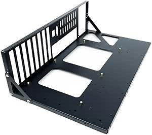 DIY Gaming Computer Case, E-ATX Open Chassis Case Rack for E-ATX/ATX/M-ATX/ITX Motherboards, Widely Body Heat Dissipation Design, SSD Motherboards Accessories, Black