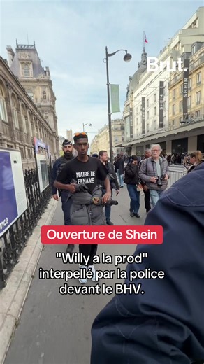 "Willy a la prod" interpellé devant le BHV pour l’ouverture de Shein. ...