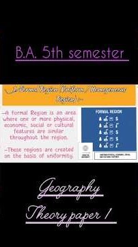 Formal region full explanation/Regional geography