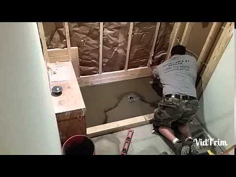 Step 1 - Shower Pan Pre-slope Install