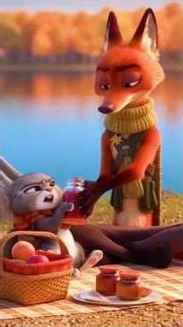 Zootopia Fox and Rabbit in Autumn🍁 #short