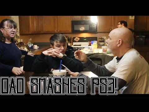 DAD SMASHES PLAYSTATION 3!