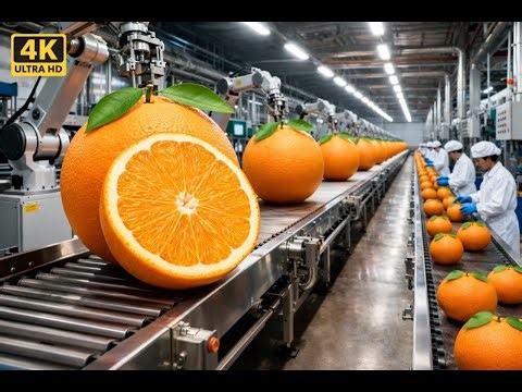 How Orange Juice Is Really Made 🍊 Inside a Modern Orange Juice Factory (Full Process)