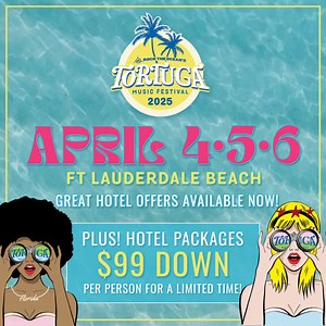 Save the dates! We’re back on Ft. Lauderdale Beach April 4-6, 2025! It's never too early to start booking your trip to the beach! The BEST and ONLY way to lock in your 2025 packages right now is with our hotel packages. 🏝️ Secure your passes PLUS hotel all in one packages with $99 down per person - available for a limited time! 2025 Lineup to be announced - stay tuned! 🐢☀️ | Tortuga Music Festival