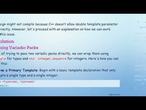 Resolving the Challenge of double template parameter pack in C+ +