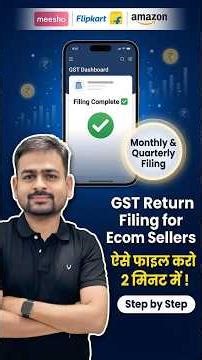 GST Return Filing for Ecommerce Sellers in 2026 | How to file Amazon, Flipkart, Meesho GST Return