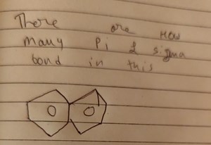 How many pi (π) and sigma (σ) bonds are present in the given mo... | Filo