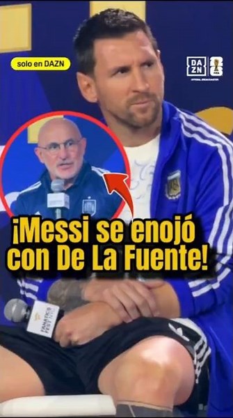 DID MESSI GET ANGRY AT DE LA FUENTE? 😡🇪🇸 The Argentina captain gave the Spain coach a dirty look 🇦🇷🏆