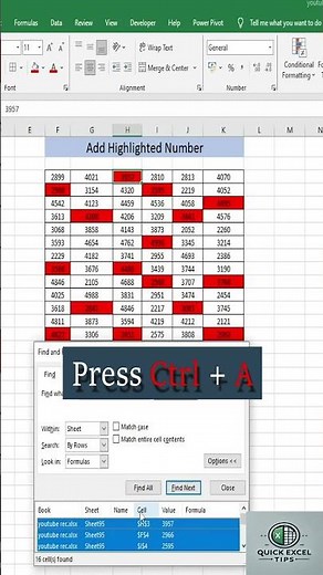 "How to Add Highlighted Cells Only in Excel | Quick Excel Tip" #excelshortcuts,#HighlightedCells