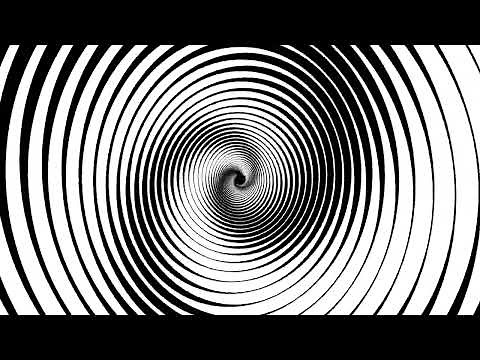 One hour of Hypnotic Psychedelic Optical Illusion black and white circular rotation VJ loops