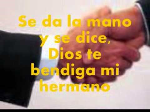 SALUDO DE HERMANOS EN CRISTO JESÚS CON LETRAS