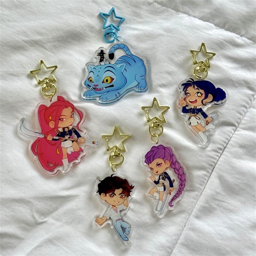 Kpop Demon Hunters Acrylic Keychain | Rumi | Jinu | Mira | Zoey | Derpy - Etsy