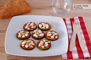 Mini pizzas de calabacín. Receta saludable