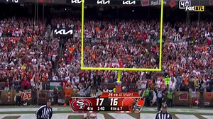 Dustin Hopkins' fourth field goal gives Browns two-point lead vs. 49ers in final minutes