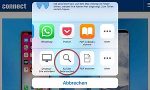 Auf Webseite suchen: Suchfunktion im Safari-Browser auf iPhone und iPad