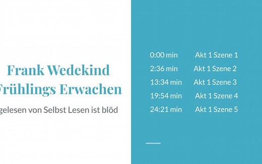 【德语有声书】魏德金《春醒》Frank Wedekind - Frühlings Erwachen