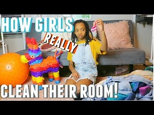 How girls REALLY clean their room | CLEAN WITH ME | Room Cleaning Routine.