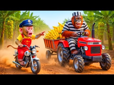 Smart Monkey Trap vs Thief 😲🍌 | Police Monkey Action Story