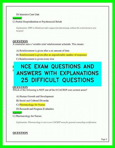 NCE Exam 2026: 25 Difficult Questions & Answers Explained | Hard Practice Test