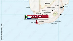 Cape Town, South Africa - Cape Town Map, South Africa Map Animation