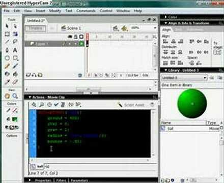Flash Bouncing ball with ActionScript Tutorial