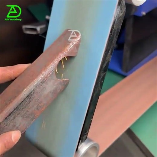 ADV116 Industrial Belt Grinding Machine: Perfect Finish for Cut Square Tube Ends!