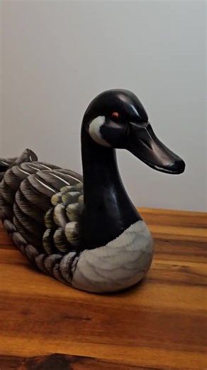 Canada Goose Duck Decoy - Vintage 1980's Artist Wood Carved, Painted Stained - 7.5"h X 12"w - Canadien Goose Geese - Etsy