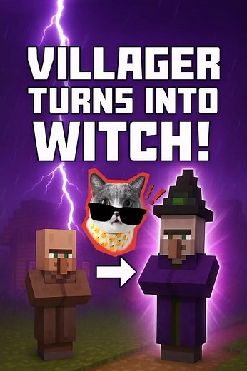 Villager Turns Into a Witch?! ⚡😱 Minecraft Secret You Didn’t Know!