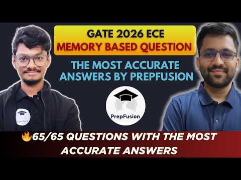🔥GATE 2026 ECE ANSWER KEY || All 65/65 ANSWERS || PrepFusion