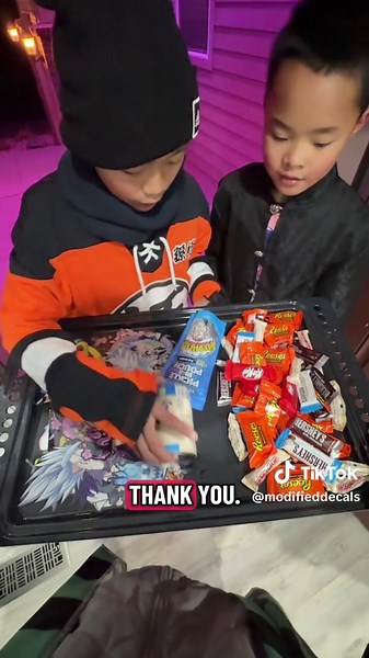 Random household goods, candy or anime stickers 🤪 #halloween #halloween2025 #trickortreat