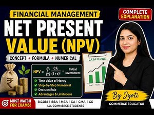 Net Present Value (NPV) Explained in English| Financial Management | Step-by-Step Numerical