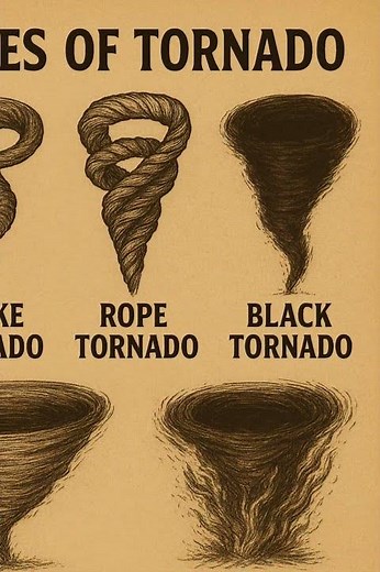 “TYPES OF TORNADO 🌪️ | Rope, Wedge, Multi-Vortex & the Most Powerful Storms Explained”