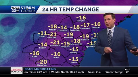 Sunshine but chilly today for the Savannah area