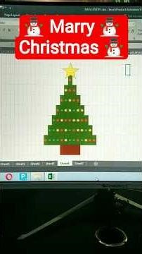 ✅ Christmas tree in Excel।Merry Christmas #rgcsmskillscentrekosli #excel #christmas #tree #ytshorts