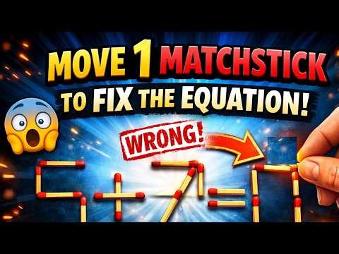 Genius Matchstick Puzzle Challenge 11 | IQ Test | 99% fail #matchstickpuzzle #brainteaser