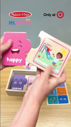Melissa & Doug | Puzzles | Ms. Rachel Big Feelings Wooden Matching Puzzles