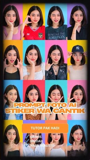 Stiker WA cantik, ini prompt gratis nya !! || Tutorial 58 #tutorial #foryou
