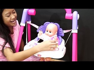 Senangnya Boneka Bayi Bayian ini di ayun 💖 Baby Doll Mainan Anak Let's Play