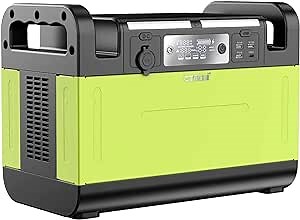 CTECHi Portable Power Station 1200W, 1210Wh LiFePO4 Power Station, Solar Generator with PD 60W Quick Charge, Battery Backup Power Supply for Outdoor Travel Camping CPAP