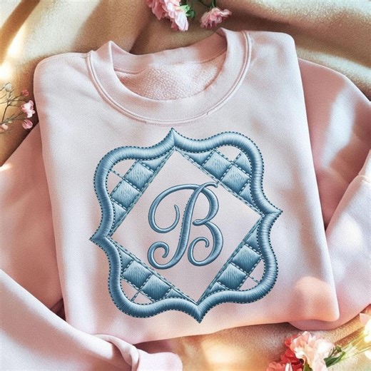 Custom Name Monogram Embroidery Designs Embossed Embroidery, Machine Embroidery Monogram Font, Embossed Knock Down Design Download. - Etsy